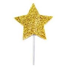 Picture of STAR GLITTER CUPCAKE TOPPERS 6.5 CM (2.6)